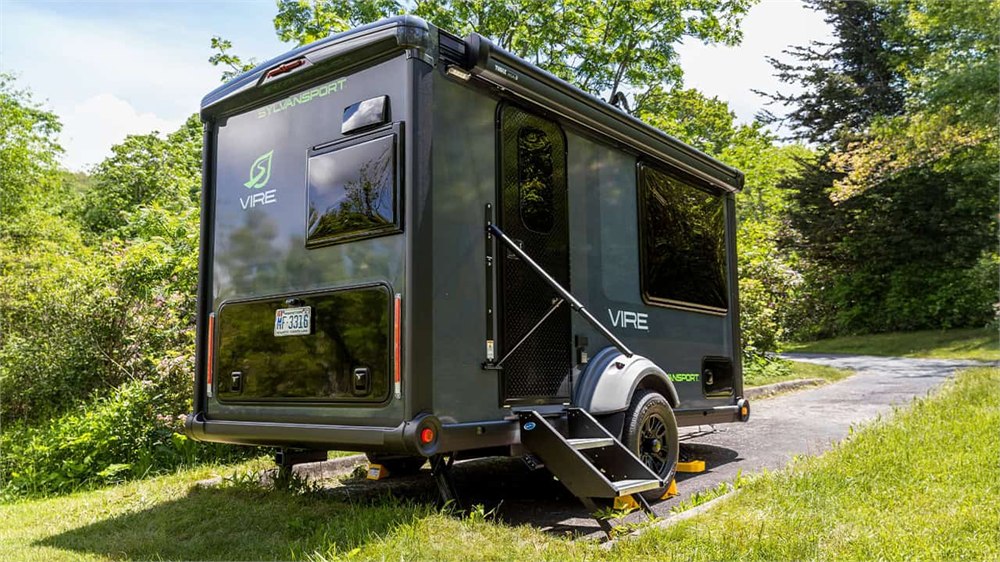 SylvanSport VIRE exterior side profile at campsite