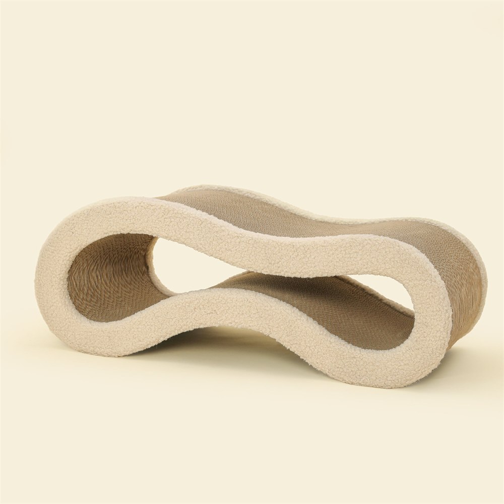Pet JoJo Cloud Lounge sculptural beige cat scratcher article view 1