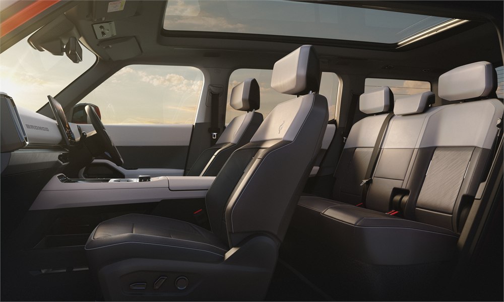 Ford rendering of the five-seat Bronco Basecamp interior