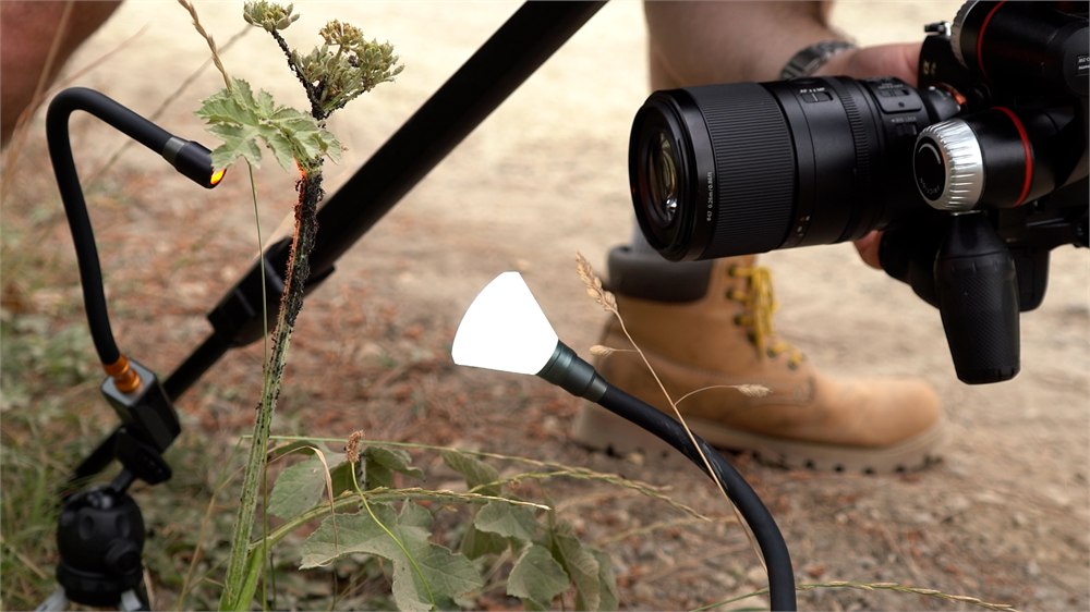 Adaptalux Pod Mini 2.0 modular lighting system shown with flexible arms
