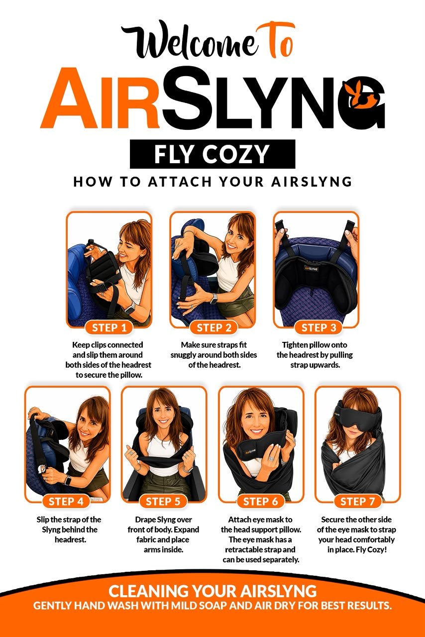 Manufacturer instructions for attaching the sleep support kit to a headrest