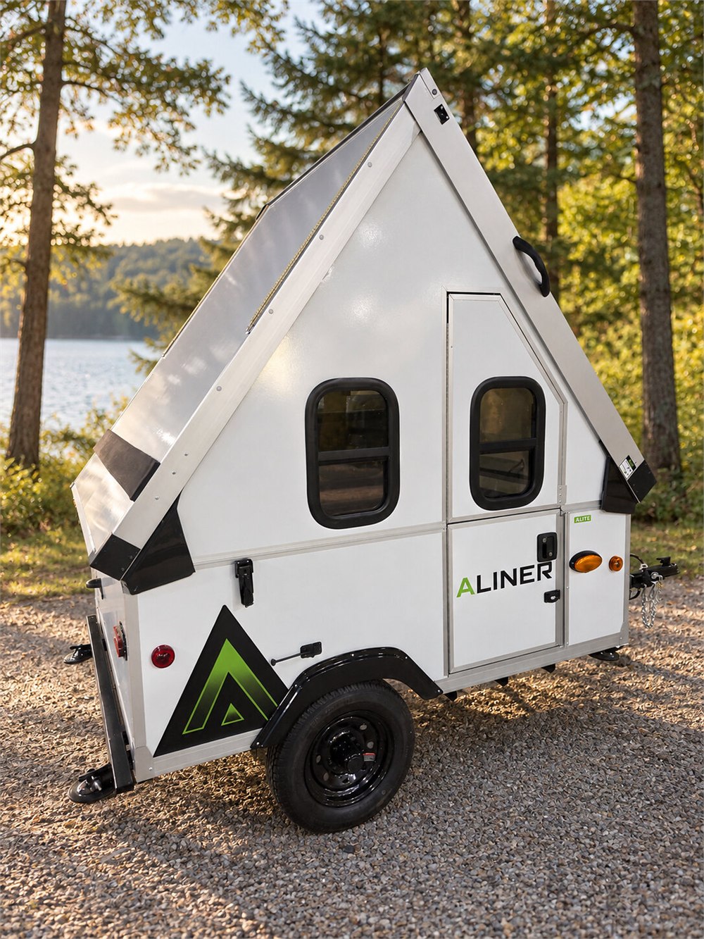 Side view of the compact Alite camper