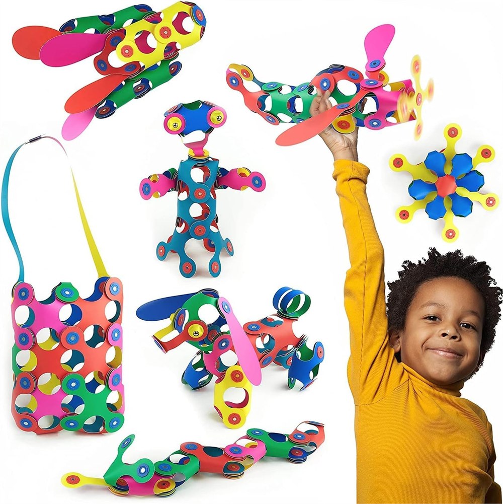 Clixo Rainbow Pack flexible magnetic building toy product image