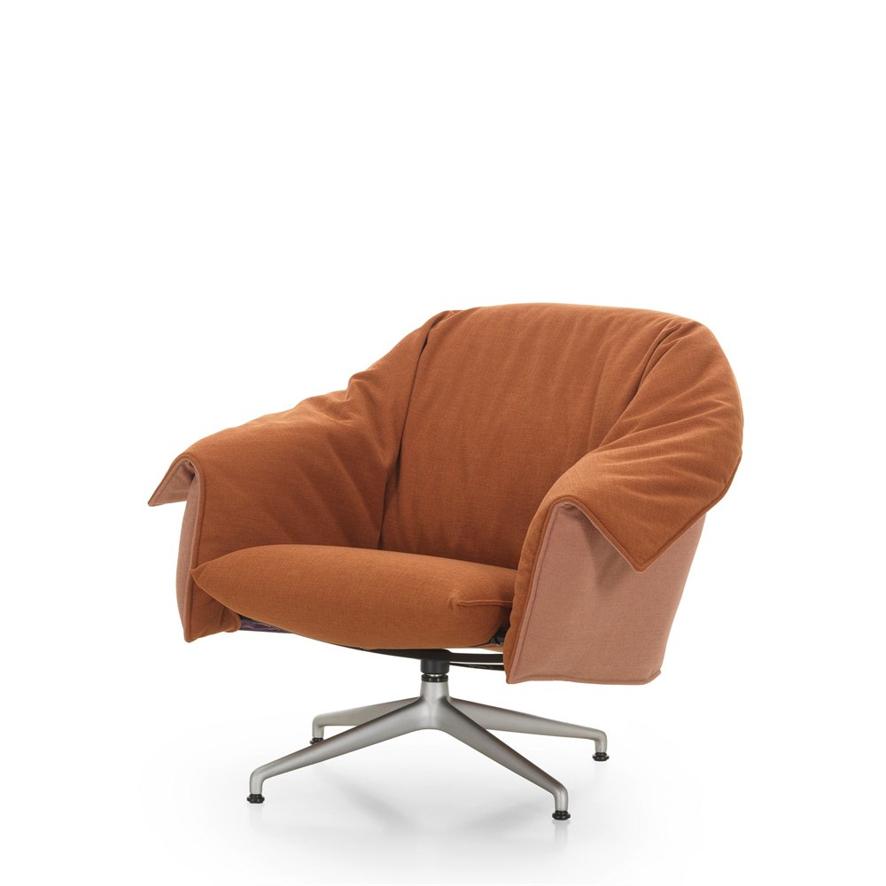 Bascule Lowback with orange inner fabric and terracotta outer cover