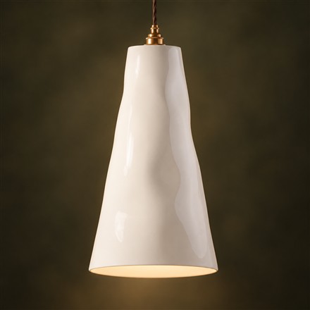 This Bone China Pendant Light Glows Like a Hanging Lantern