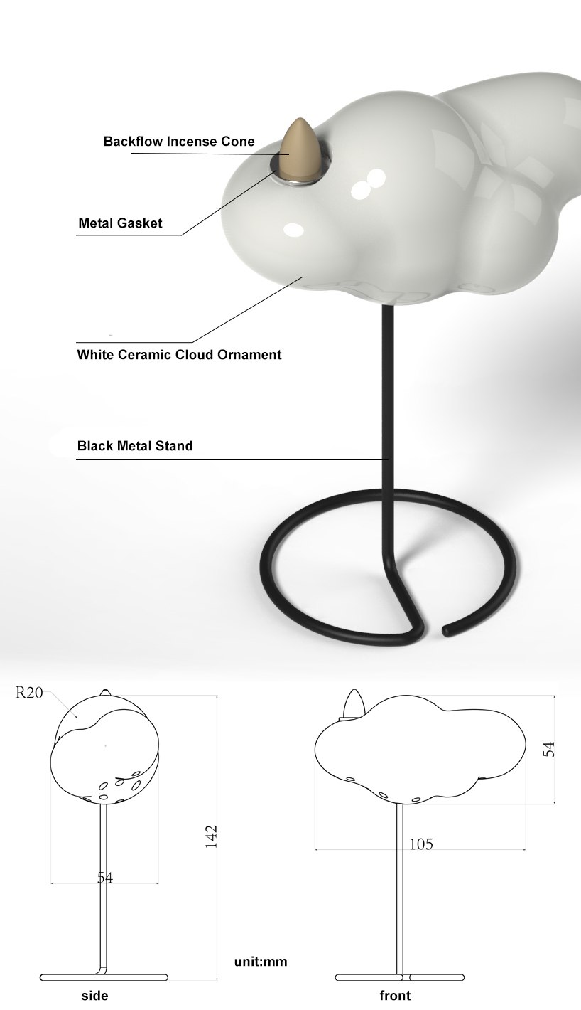 whenwatch Floating Cloud Backflow Incense Burner product view 5