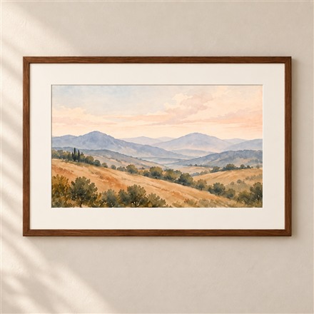 Walnut color E Ink art frame