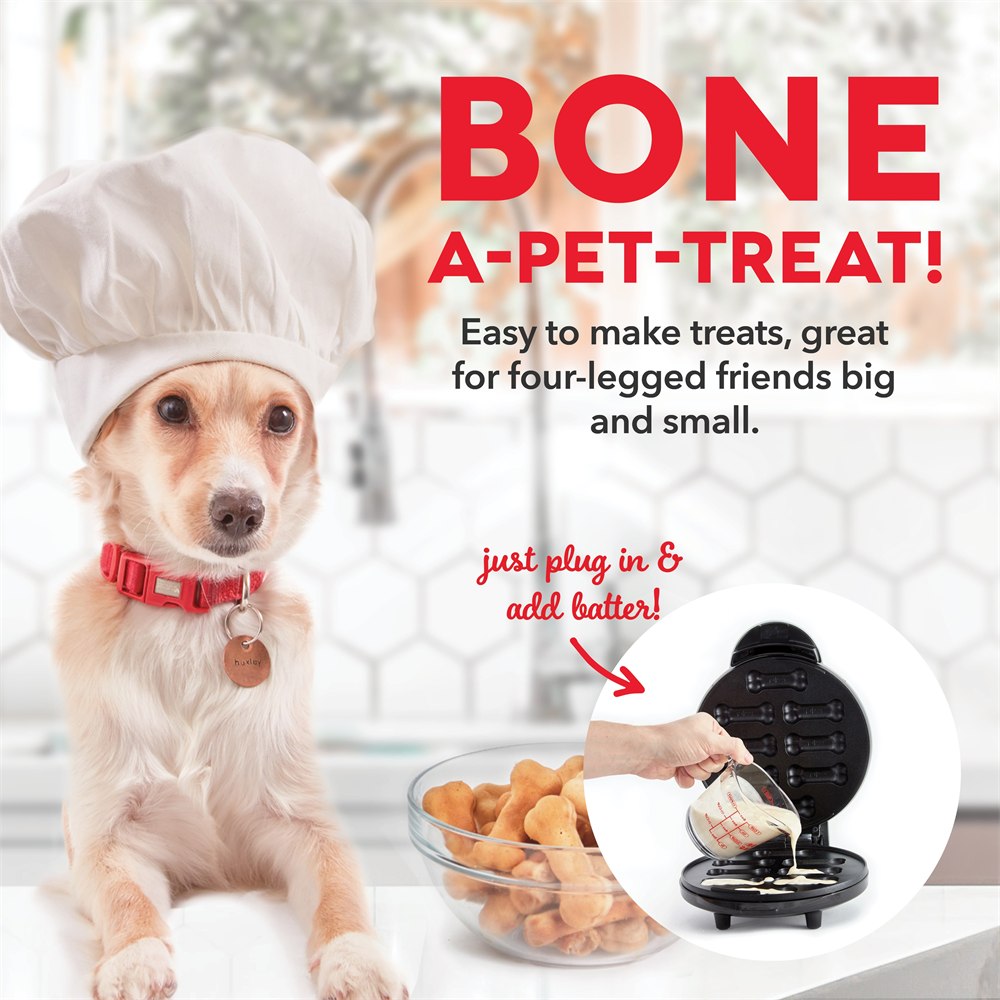 Dog-themed Dash Express treat maker cooking demonstration
