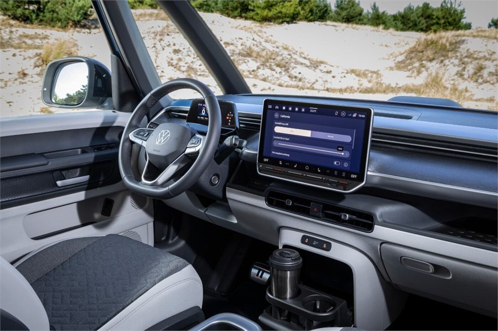 California camping controls on the dashboard