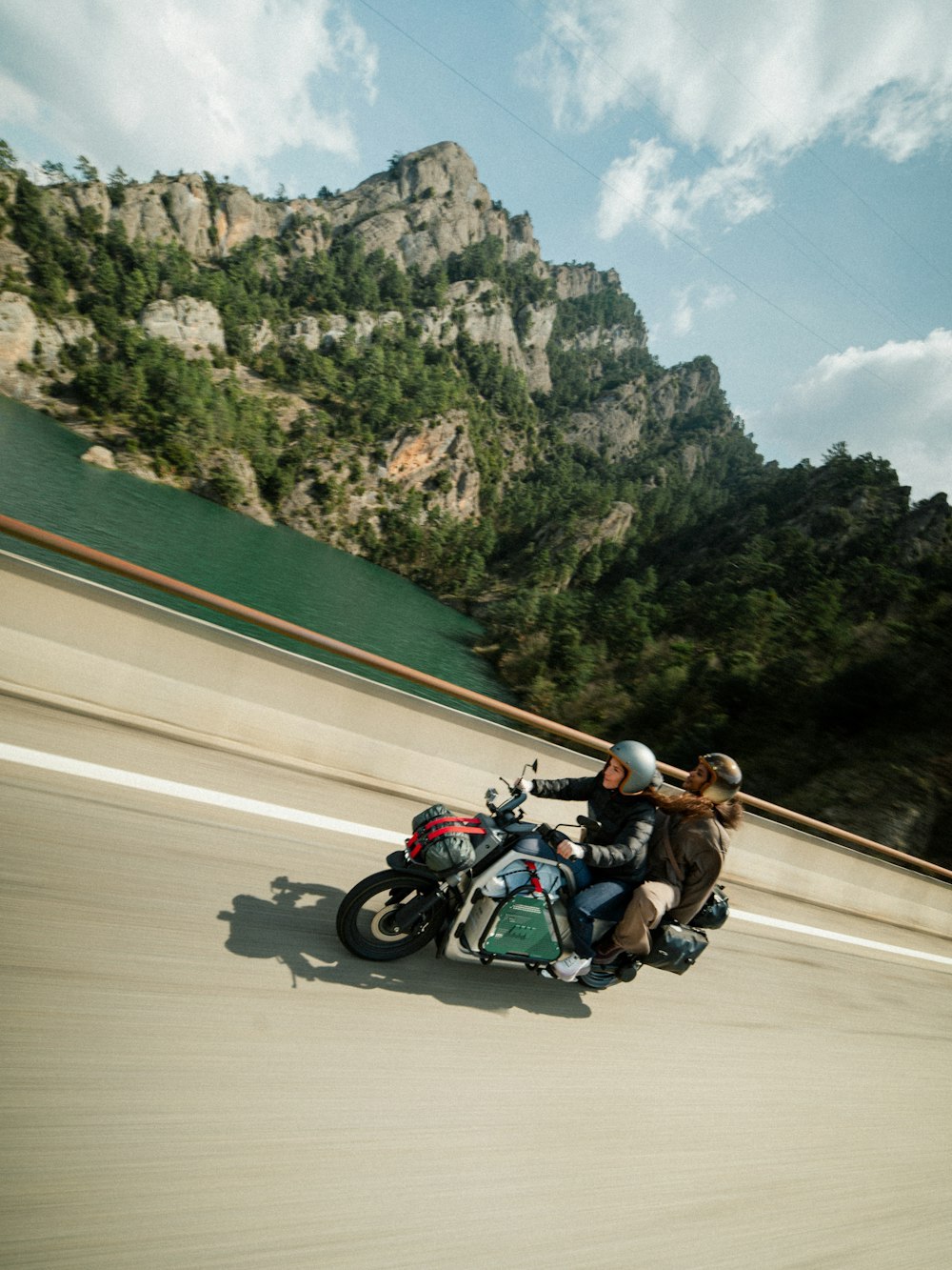 ANY LUV1 ridden along a mountain road