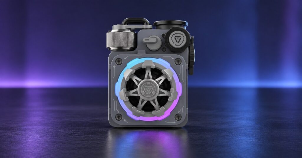 This Bluetooth Speaker Has a Built-In Fidget Spinner and a Glowing Light Ring