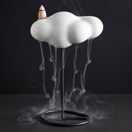 This Floating Cloud Backflow Incense Burner Makes Smoke Fall Like Indoor Weather