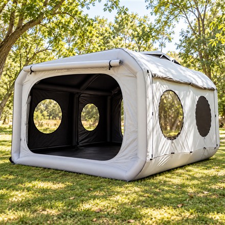 This Inflatable Family Tent Becomes a Standing-Height Room in Minutes