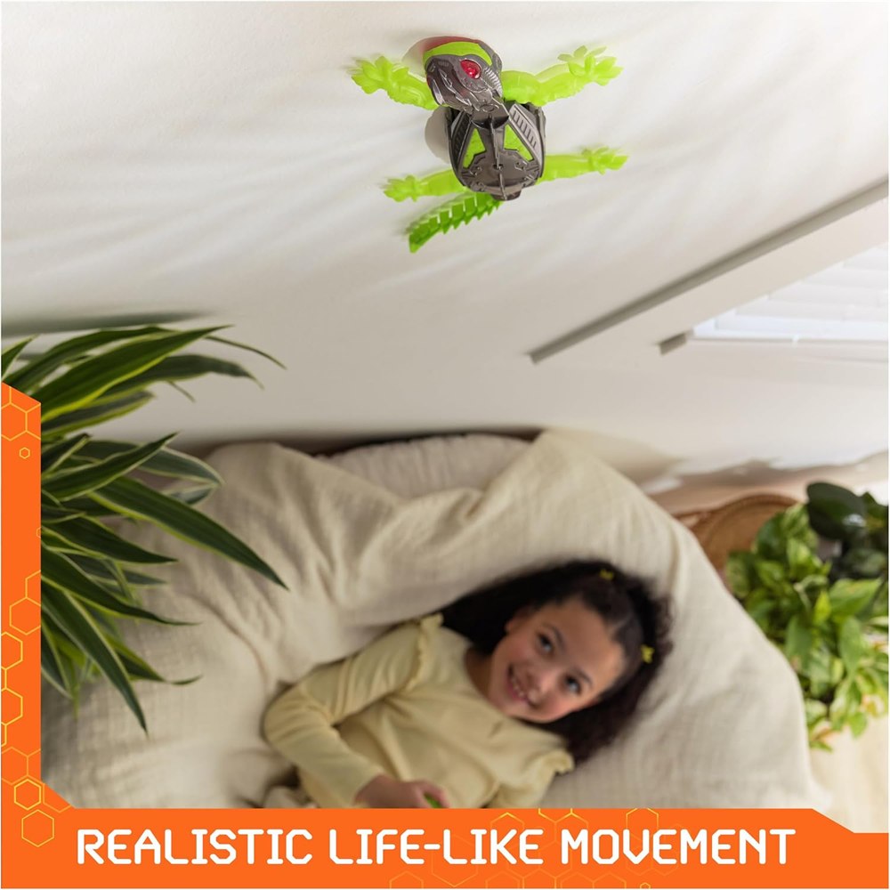 Wall Crawler Gecko pictured above a child on a sofa