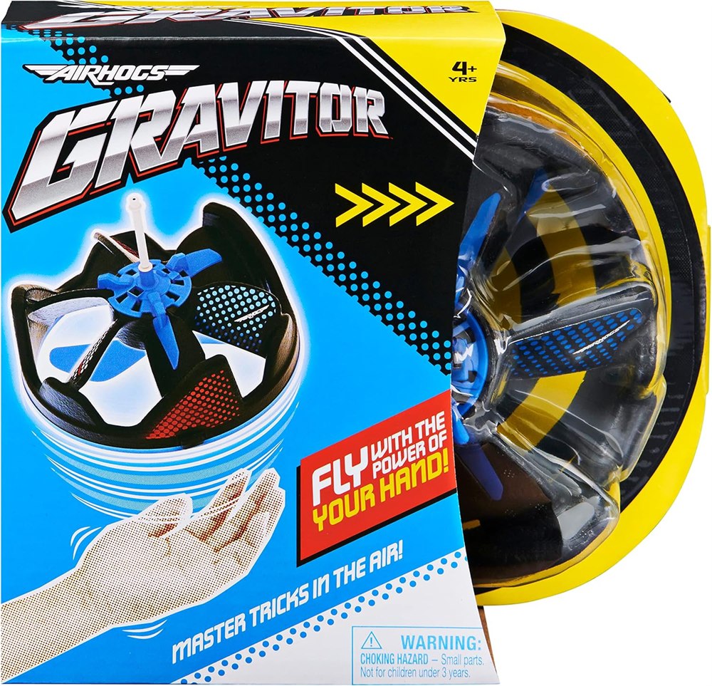 Air Hogs Gravitor retail package with flying toy and Trick Stick