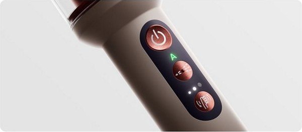 CameraJet handle buttons and transparent rinse tank