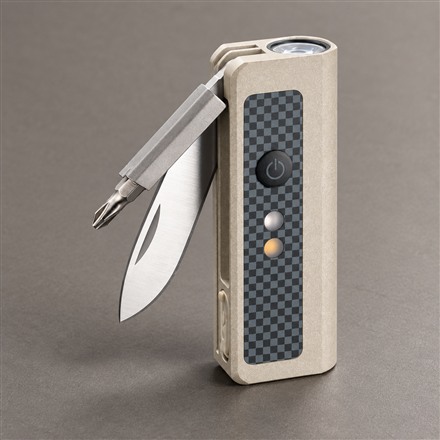 This Pocket Knife Combines a Flashlight and Bit Driver for Small Everyday Fixes