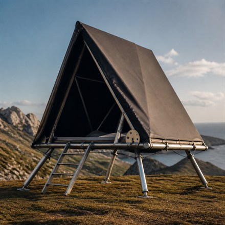This Portable Elevated Off-Grid Cabin Levels Itself Above Rough Campsites