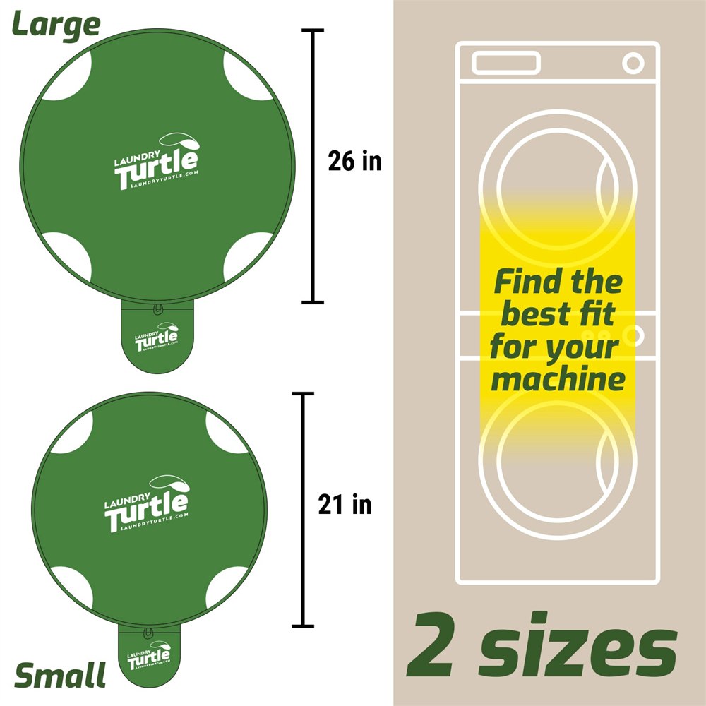 Manufacturer size guide comparing 21-inch and 26-inch baskets