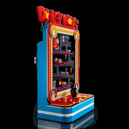 This LEGO Donkey Kong Arcade Set Lets Jumpman Dodge Rolling Barrels
