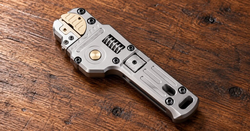 Silver locking adjustable wrench with adaptive jaws