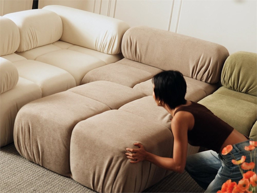 LORVA Anchor sofa with low rounded foam cushions