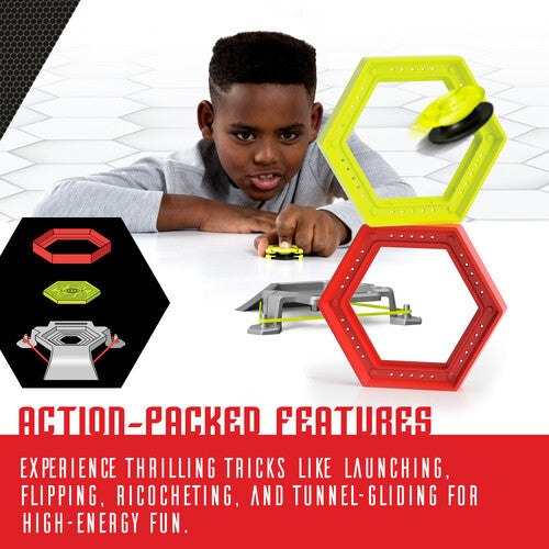 Magshuto hexagonal rings and finger-operated launcher