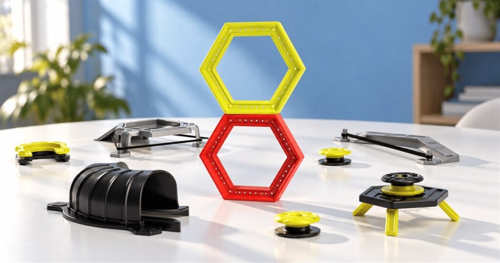 This Magnetic Trick-Shot Set Turns Your Table Into a Stunt Park
