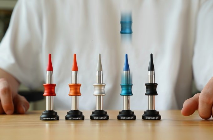 MEZMODROP ring launchers in five color combinations