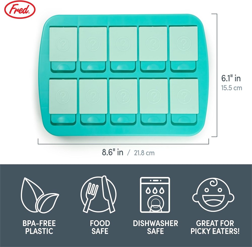 Mini Match UP snack tray product image showing its compact dimensions and food safe dishwasher safe notes