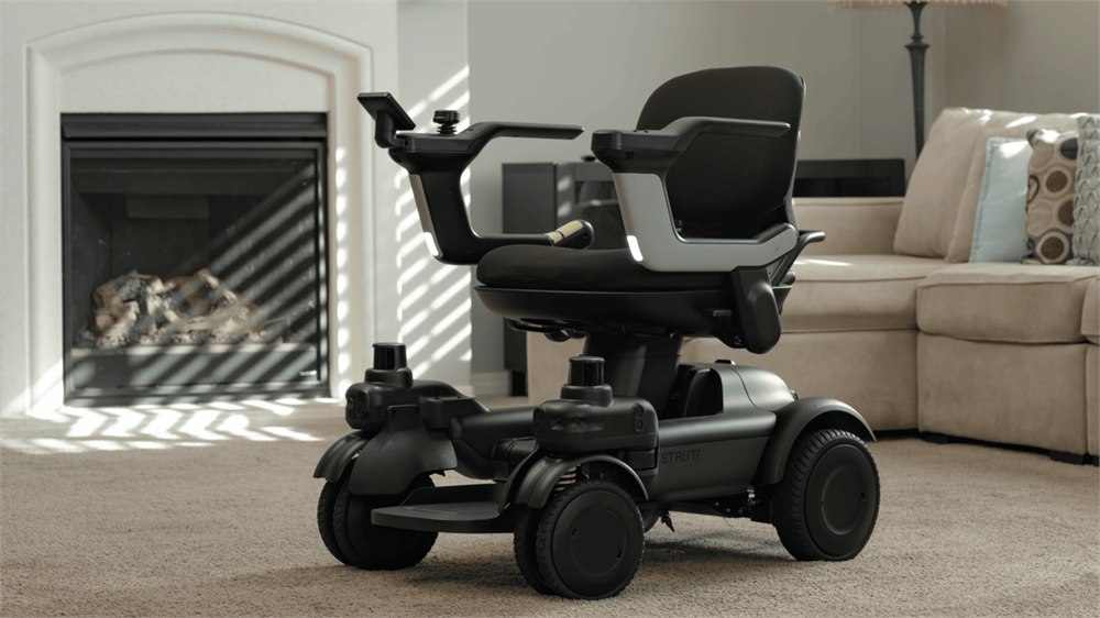 Strutt ev1c mobility chair in a living room