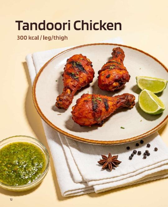 Nester recipe book page showing tandoori chicken for the air fryer