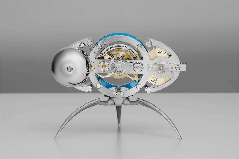 Rear view of Nostromo clock and chime mechanism