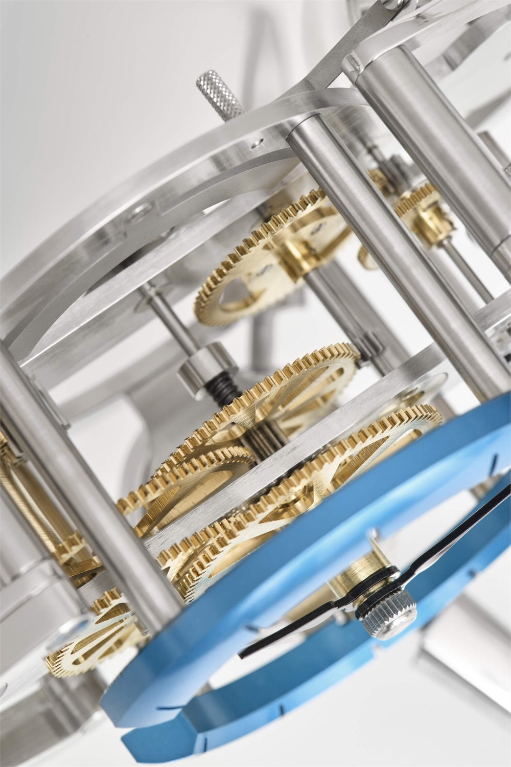 Side detail of Nostromo gear train and silver frame