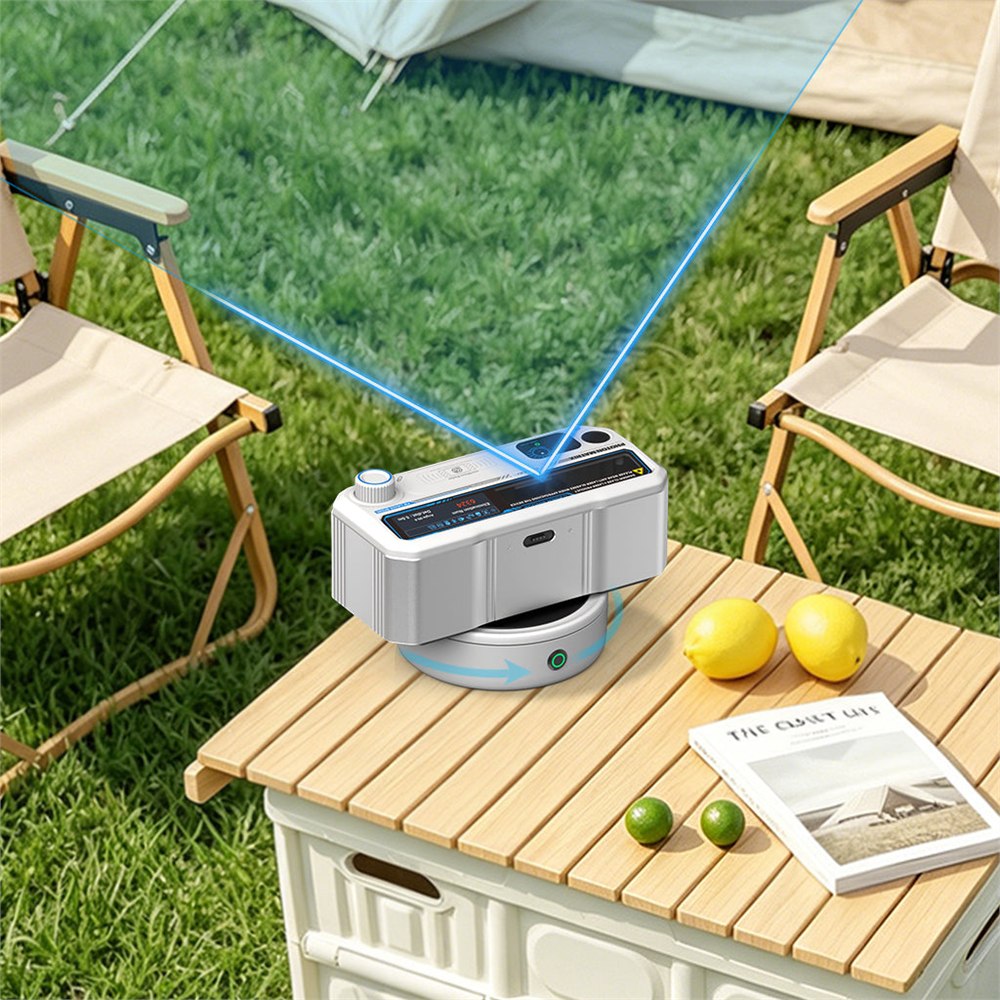 Photon Matrix mosquito defense device on a camping table