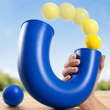 This Looping Ball Skill Game Turns Catching Into a Tiny Coordination Gauntlet