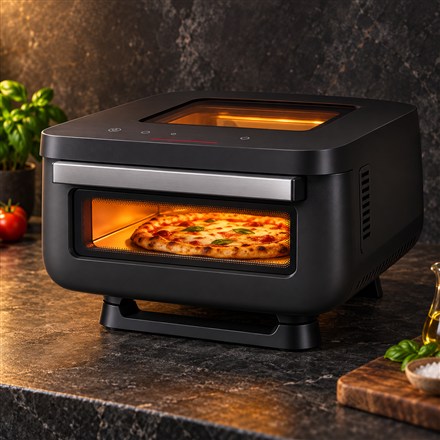 This Countertop Pizza Oven Also Air Fries and Lets You Watch From Above