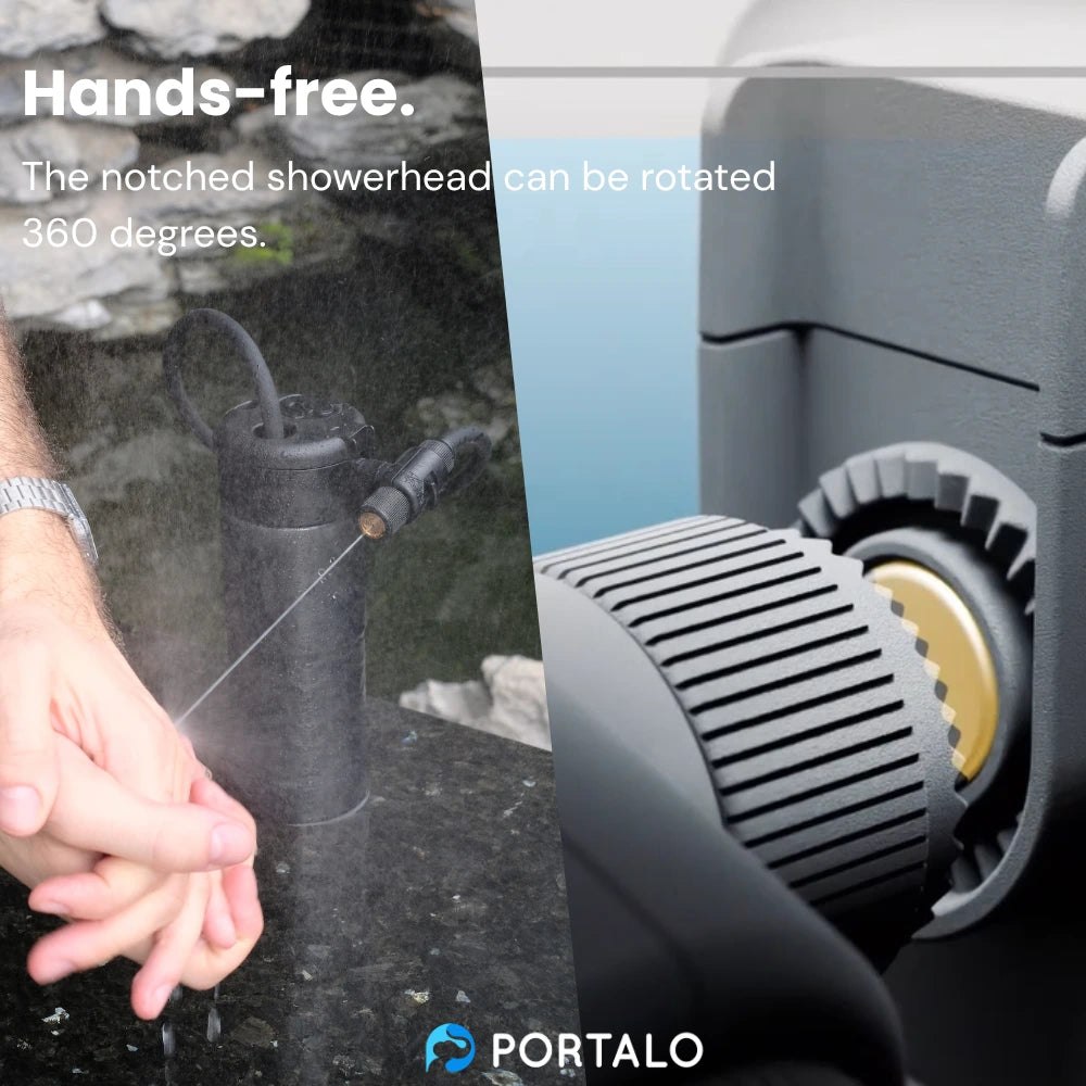 PORTALO magnetic nozzle mount and hands-free rinsing demonstration