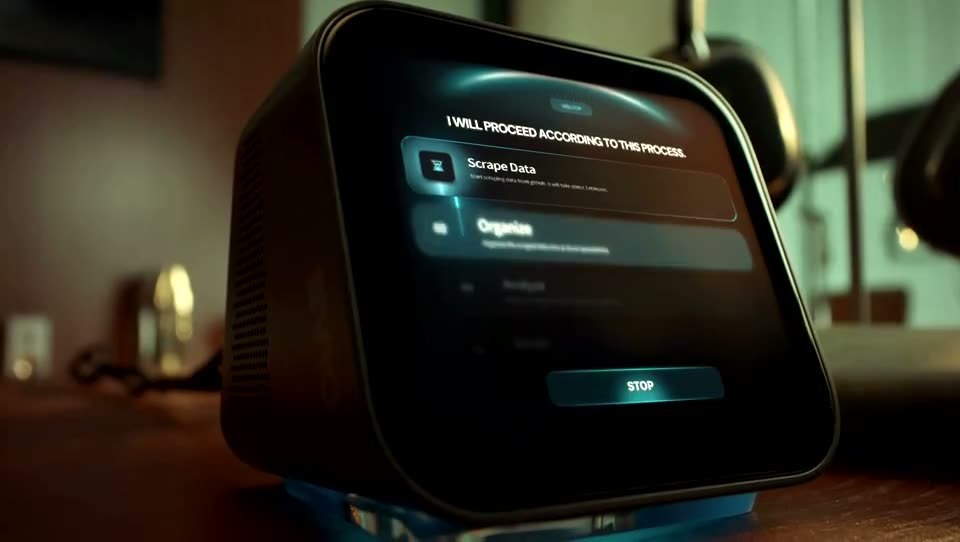 Violoop touchscreen displaying a prepared workflow in an official demonstration