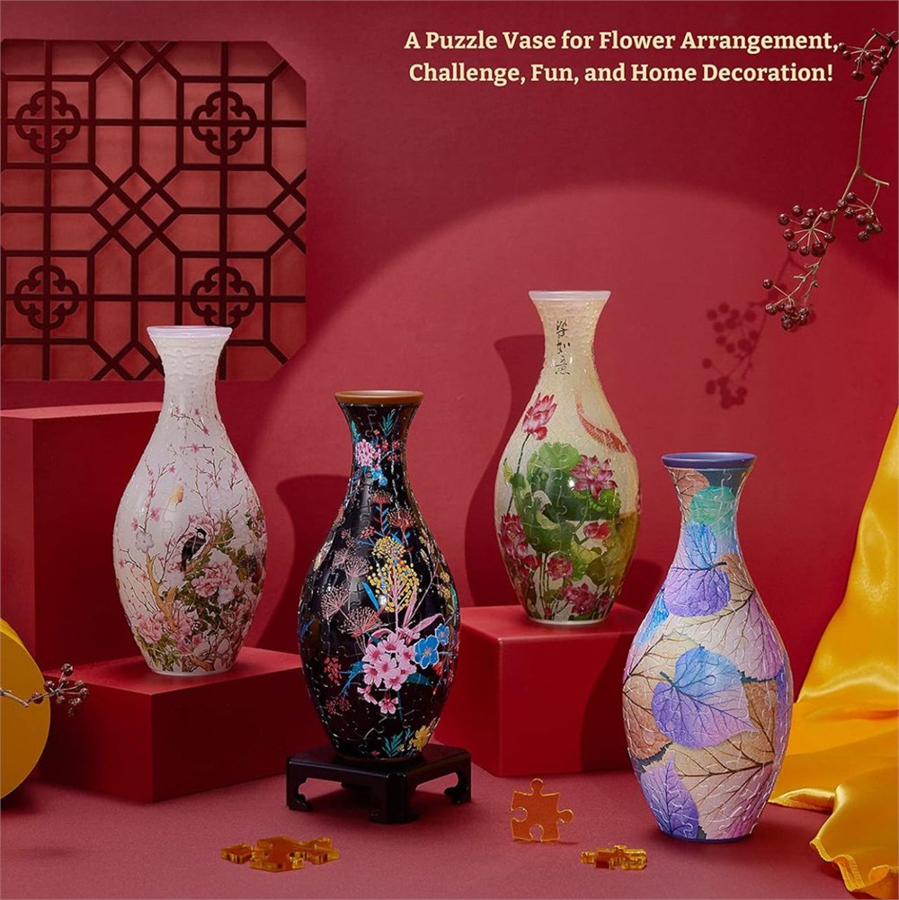 Pintoo puzzle vase range with several different printed designs