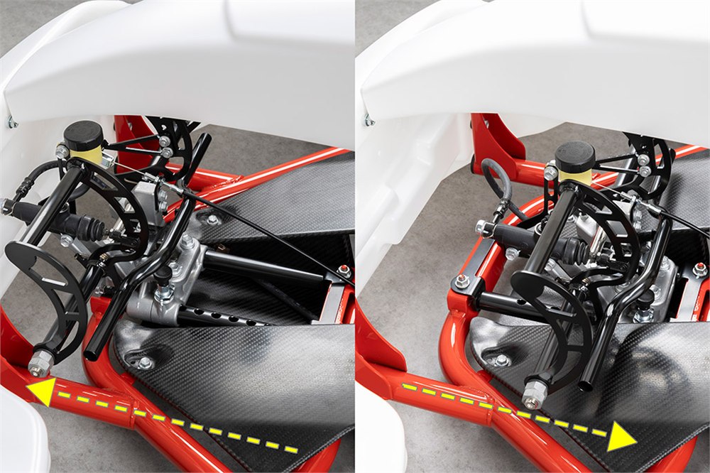 GR KART sliding pedal adjustment