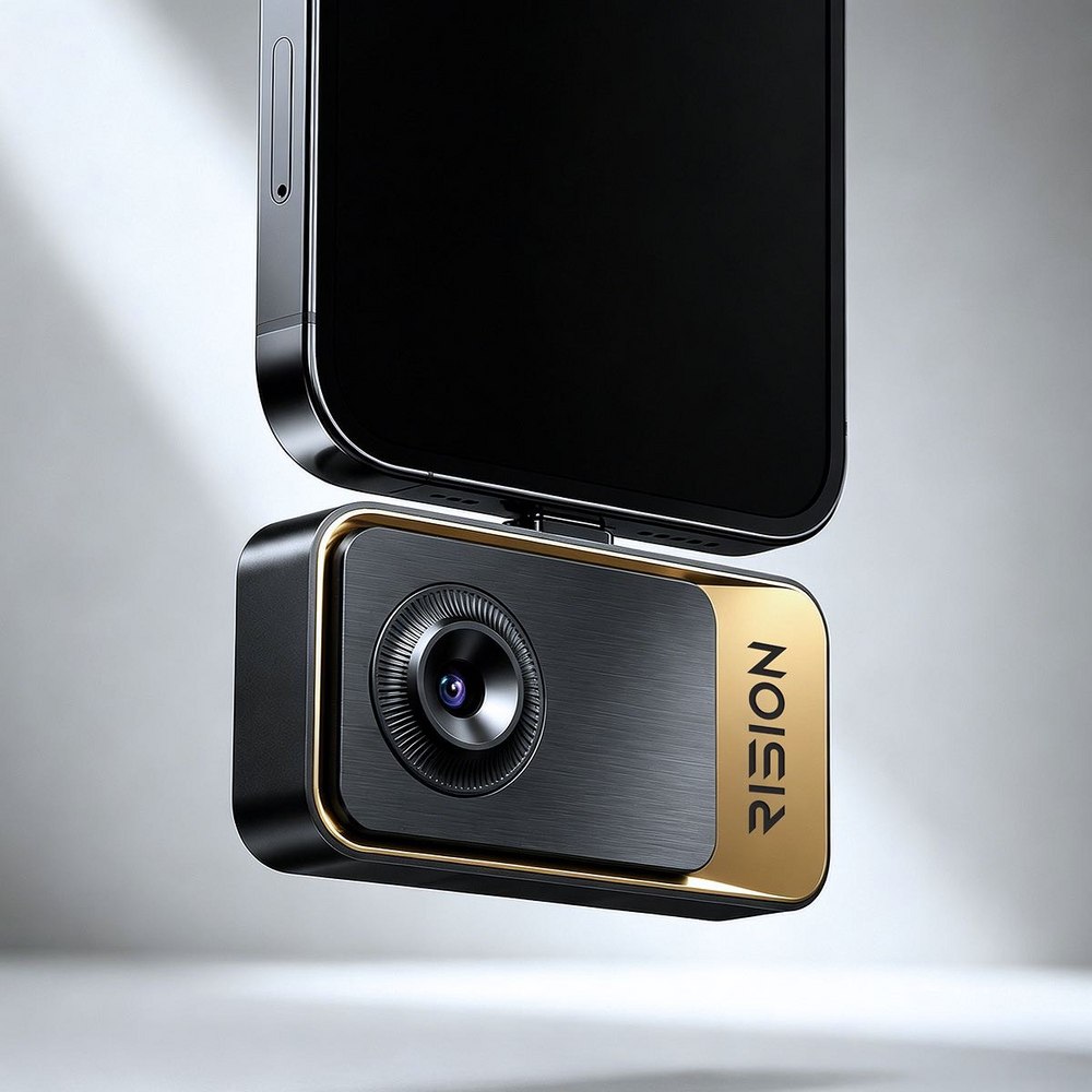 RISION Magic thermal camera module shown in a compact product view