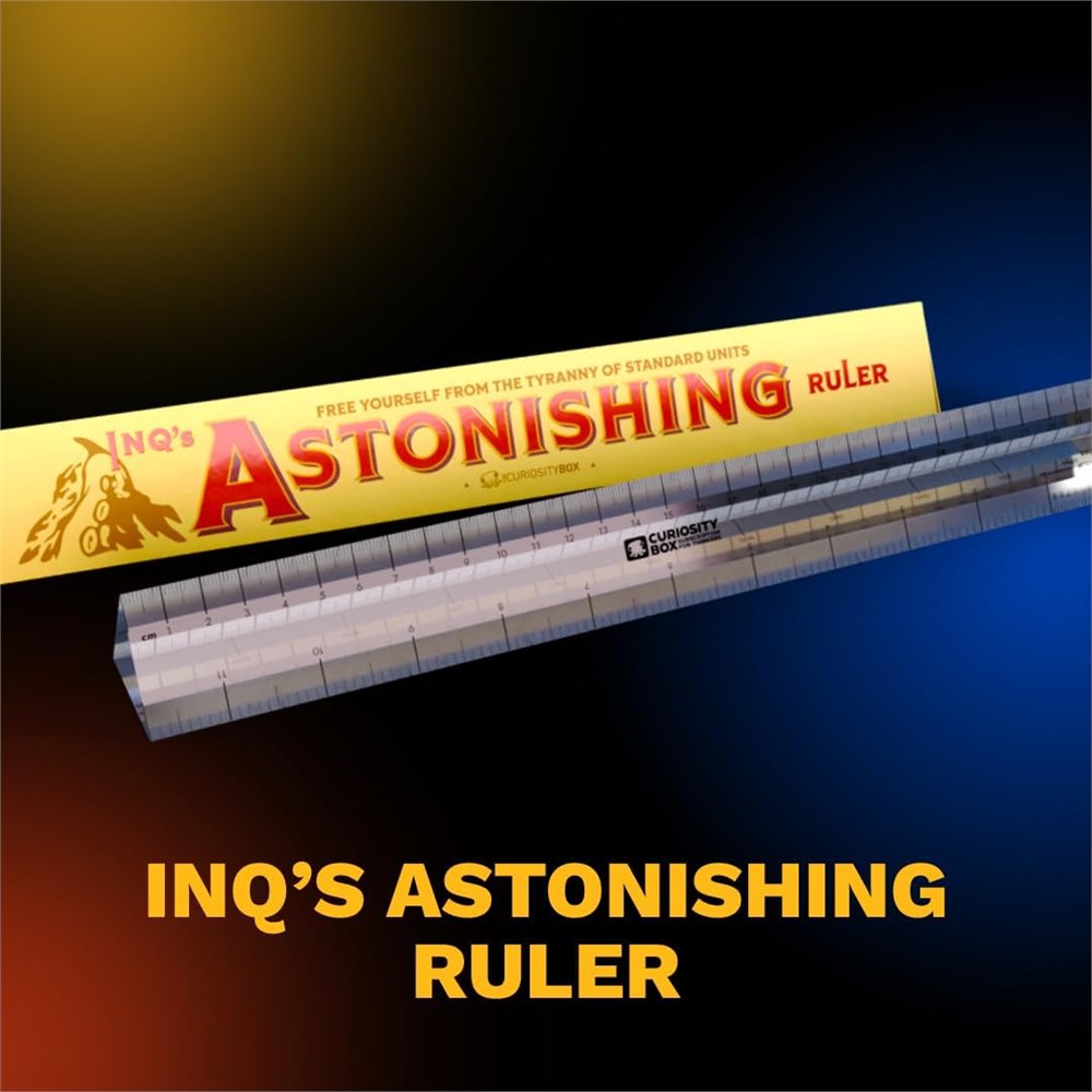 Inq Astonishing Ruler with unconventional measurement scales