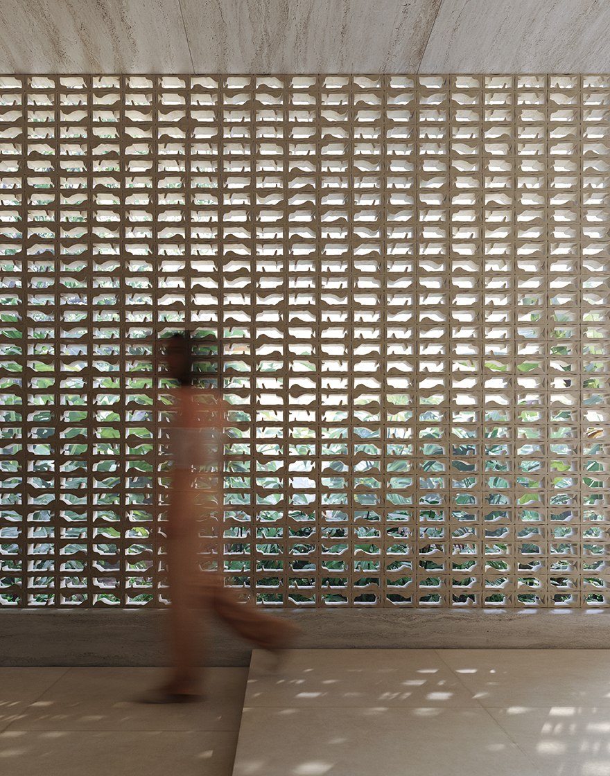 Terracotta Body Brick installation forming an open architectural screen