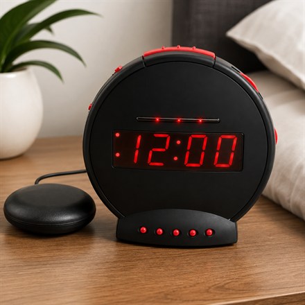 This Bed Shaker Alarm Clock Uses 113 dB Sound and Vibration To Wake Heavy Sleepers
