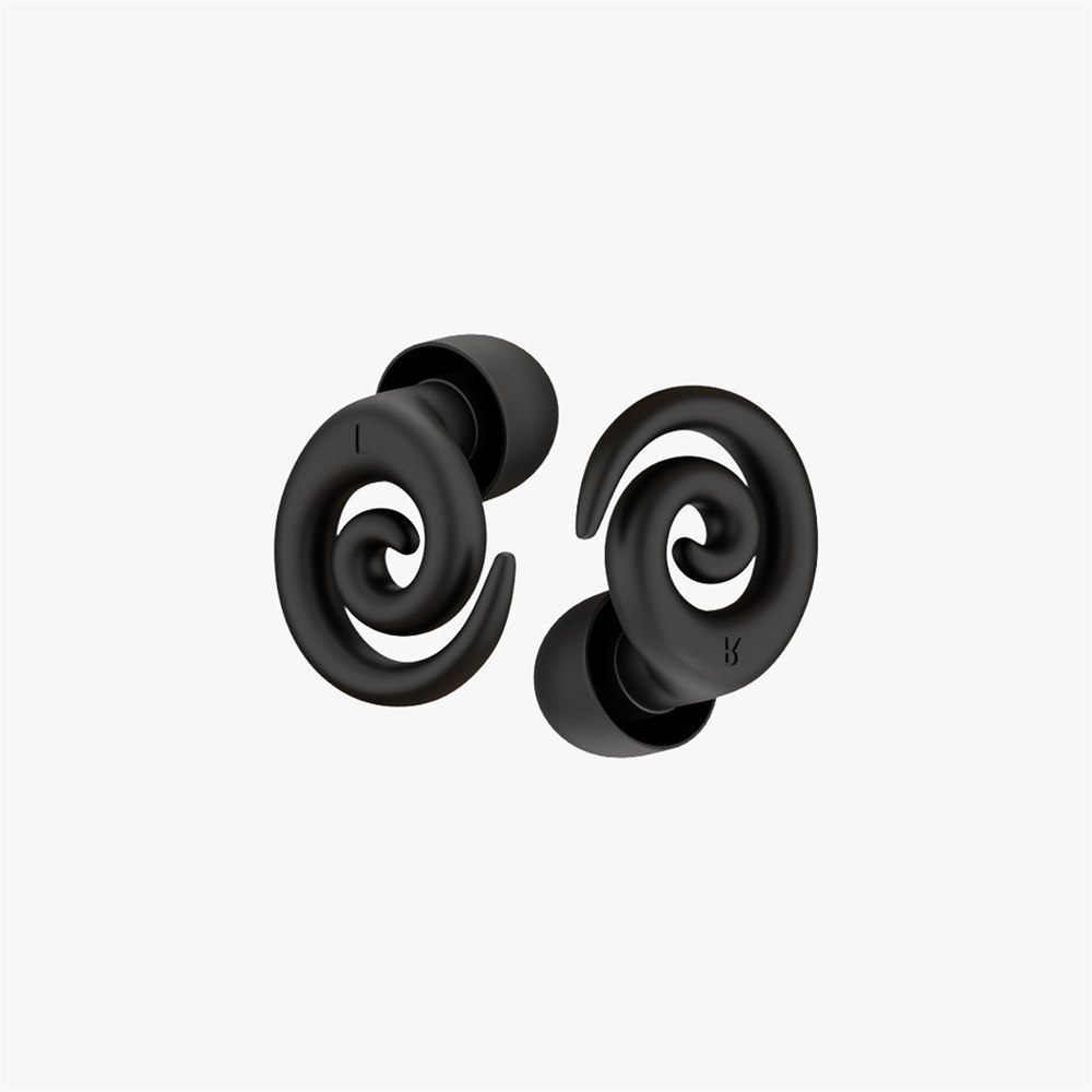 Black Ears 360 Silence spiral earplugs with rounded tips