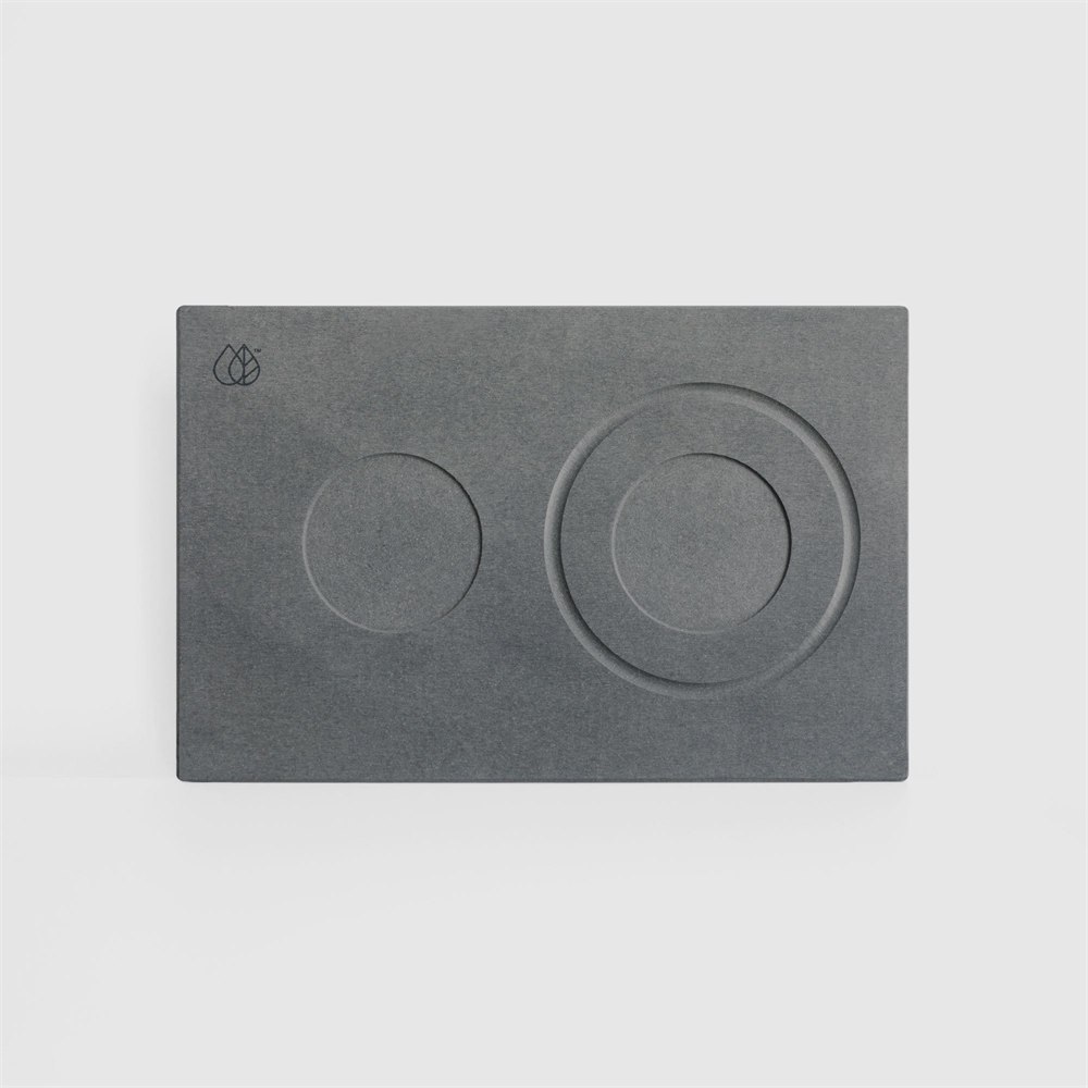 Dorai stone dog bowl mat with recessed bowl holders