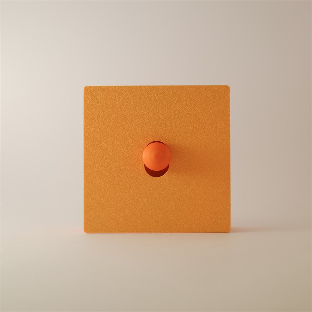 KOVR Abricot magnetic light switch cover viewed from the front