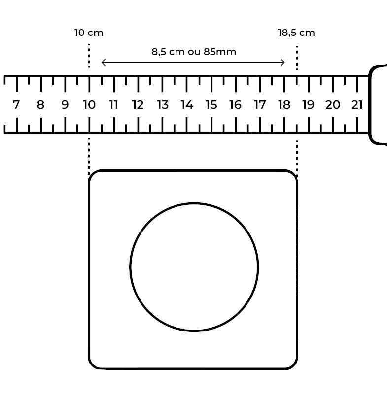 KOVR measuring guide for selecting the correct switch cover size