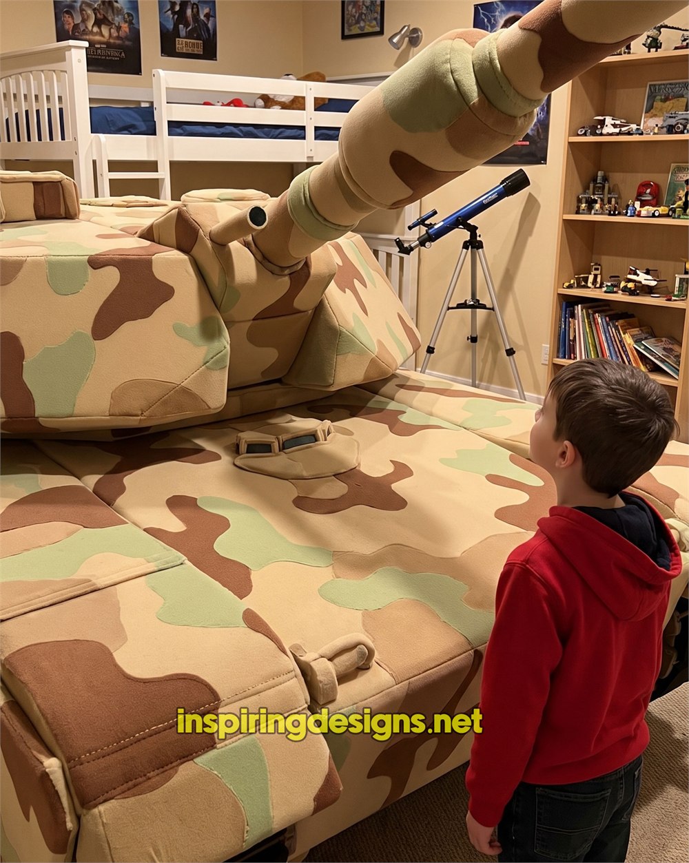 Desert camouflage tank bed concept exterior detail